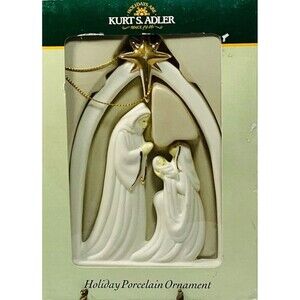 Kurt Adler Holy Family Nativity Porcelain Christmas Ornament Nona Bailey